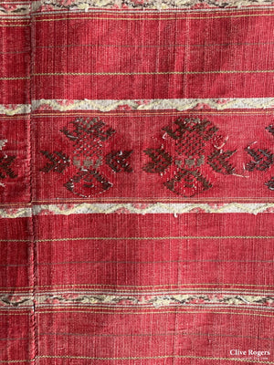 W Or S.e. Asian () Fine Cotton Brocade With Gilt (200 X 111Cm)
