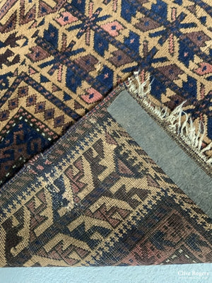 Balouch Antique Camel Prayer Rug Circa 1920 (130 X 89Cm)