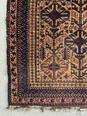 Balouch Antique Camel Prayer Rug Circa 1920 (130 X 89Cm)