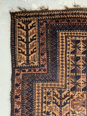 Balouch Antique Camel Prayer Rug Circa 1920 (130 X 89Cm)