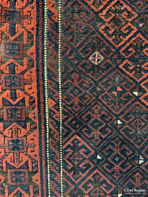 Balouchistan Fine Antique Part Silk Rug (168 X 104Cm)