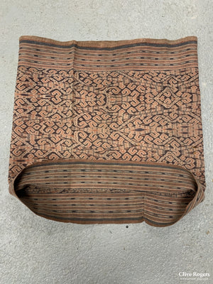 Borneo Dyak Cotton Warp Ikat Skirt Depicting Crocodiles() Mid 20Th Cent Skirt