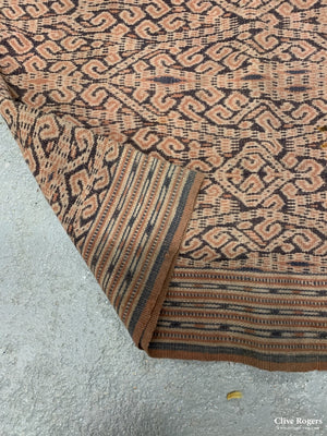 Borneo Dyak Cotton Warp Ikat Skirt Depicting Crocodiles() Mid 20Th Cent Skirt