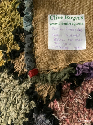 British Hooky / Proddy Rag Rug (229 X 165Cm)
