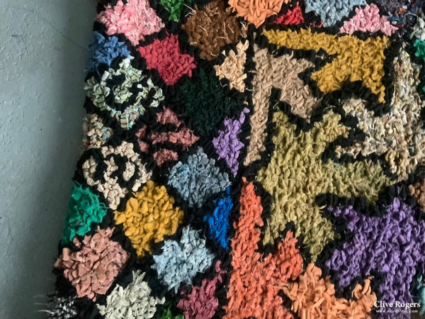 Canadian or British Hooky / Proddy rag rug (229 x 165cm) - Clive Rogers