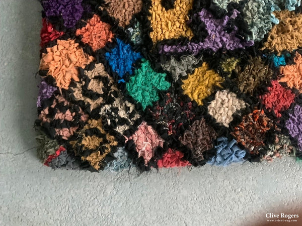Canadian or British Hooky / Proddy rag rug (229 x 165cm) - Clive Rogers