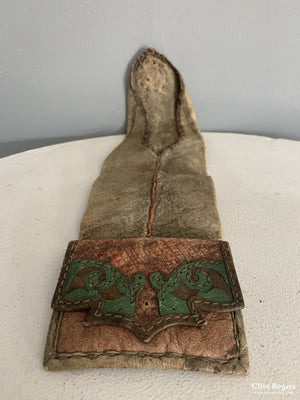 Canadian Ojibwe Small Buckskin Folding Purse 19Th Cent Purse