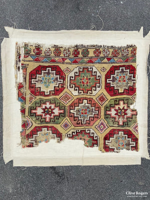Mounted Rug Fragment (114 X 134Cm)