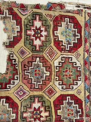 Mounted Rug Fragment (114 X 134Cm)