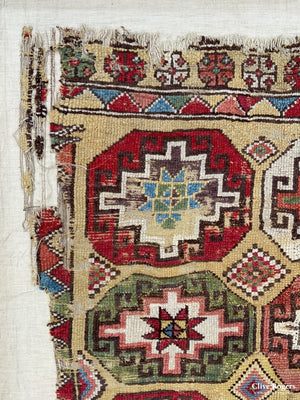 Mounted Rug Fragment (114 X 134Cm)