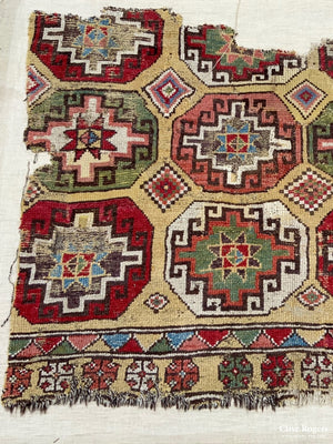 Mounted Rug Fragment (114 X 134Cm)