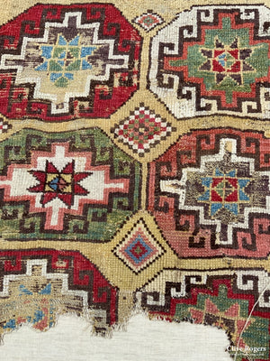 Mounted Rug Fragment (114 X 134Cm)
