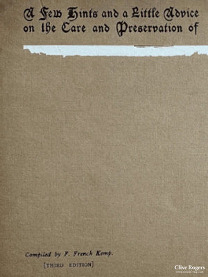 Care And Preservation Of Old Rugs Jekylls Third Edition