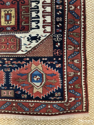 Caucasian Antique Karachov Kasak Rug ( 210 X 162 Cm ) Rug