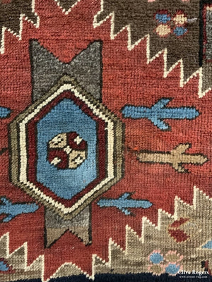 Caucasian Antique Karachov Kasak Rug ( 210 X 162 Cm ) Rug