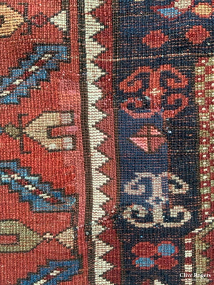 Caucasian Antique Karachov Kasak Rug (210 X 162 Cm) Rug