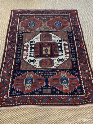 Caucasian Antique Karachov Kasak Rug ( 210 X 162 Cm ) Rug