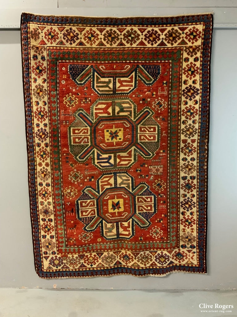 Caucasian Antique Kazak Rug (224 X 158Cm)