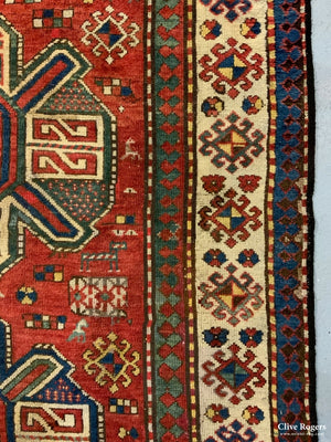Caucasian Antique Kazak Rug (224 X 158Cm)