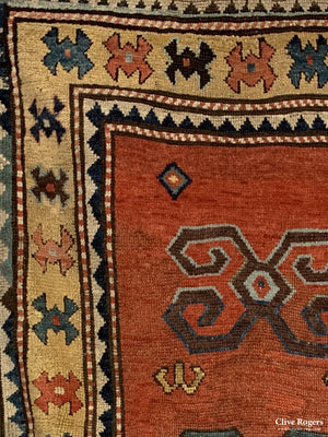 Caucasian Kazak Zakatalar Rug 19Th Cent Rug