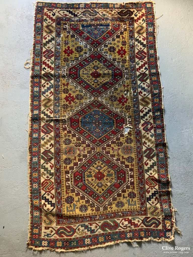 Caucasian Antique Shirvan Rug (222 X 119Cm)