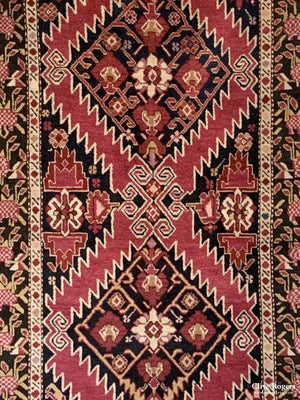 Caucasian Karabagh Runner Date 129/1880 (382 X 125Cm) Runner
