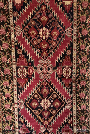 Caucasian Karabagh Runner In As New Condition Dated 129 (Approx 1880) Runner