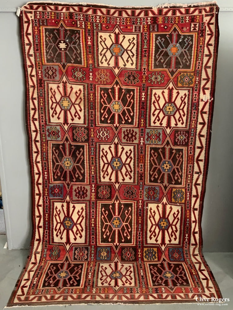 Caucasian Kuba Fine Kilim Circa 1900 Kilim