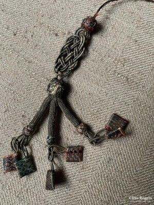 Caucasian Probably Azerbaijani Comb Case Gilt Embroidered Onto Velvet (Reversible) 19Th Cent