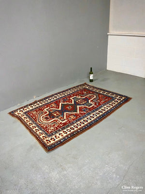Caucasian Small Antique Kazak Rug ( 158 X 117 Cm )