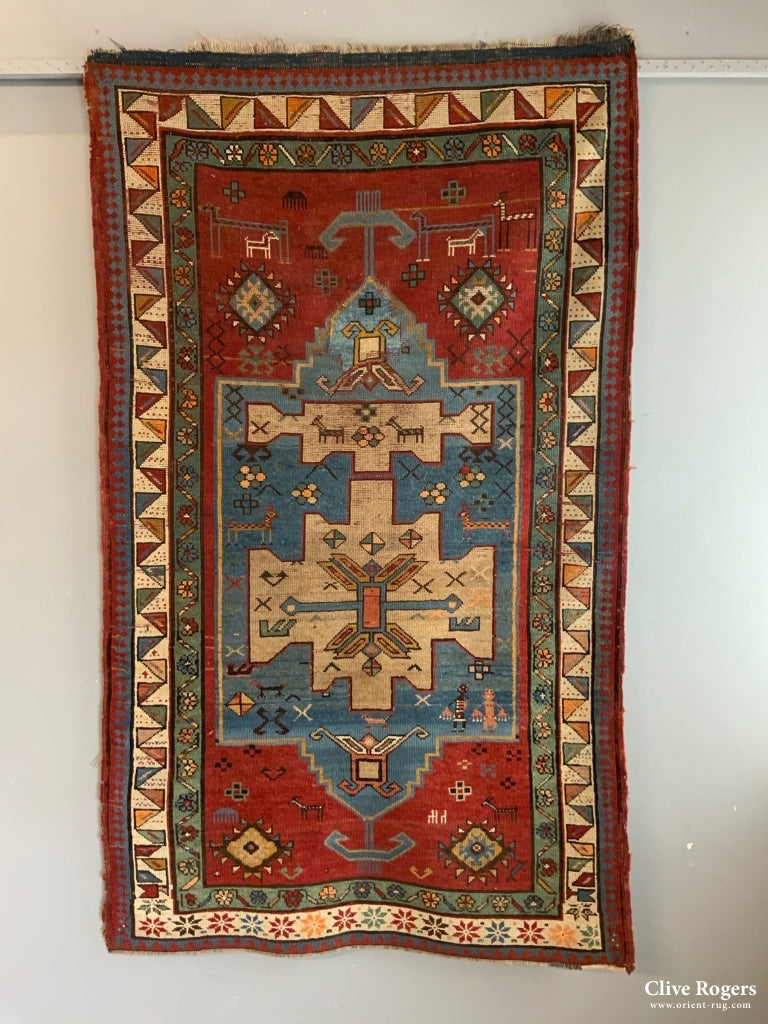 Caucasian Vintage Kazak Rug (198 X 144Cm)