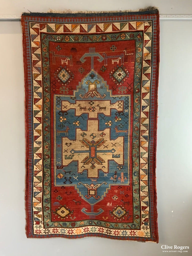 Caucasian Vintage Kazak Rug (198 X 144Cm)