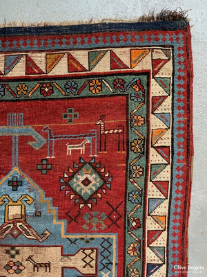 Caucasian Vintage Kazak Rug (198 X 144Cm)