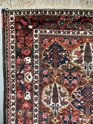 Persian Bactiar Carpet With Lattice Garden Design Mid Cent Carpet