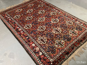 Persian Bactiar Carpet With Lattice Garden Design Mid Cent Carpet