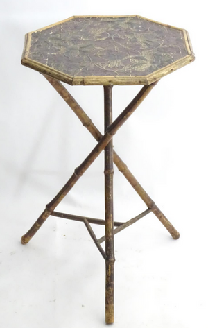 Chinese Bamboo Occasional Table / Jardinière Stand 1920S