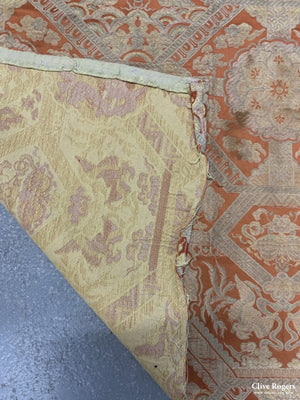 Chinese / Japanese Silk Lampas Early 20Th Cent Lampas