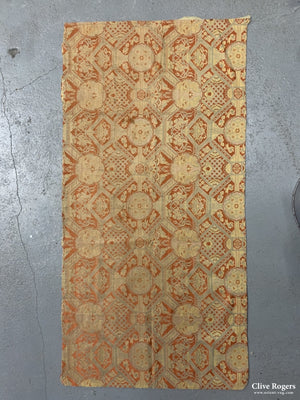 Chinese / Japanese Silk Lampas Early 20Th Cent Lampas