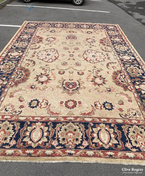 Chobi Nwfp Zeigler All Over Design Carpet On Buff Ground (423 X 298Cm)