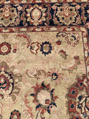 Chobi Nwfp Zeigler All Over Design Carpet On Buff Ground (423 X 298Cm)