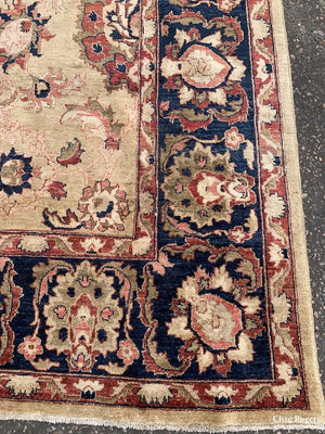 Chobi Nwfp Zeigler All Over Design Carpet On Buff Ground (423 X 298Cm)