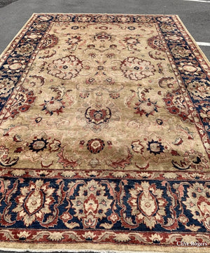 Chobi Nwfp Zeigler All Over Design Carpet On Buff Ground (423 X 298Cm)
