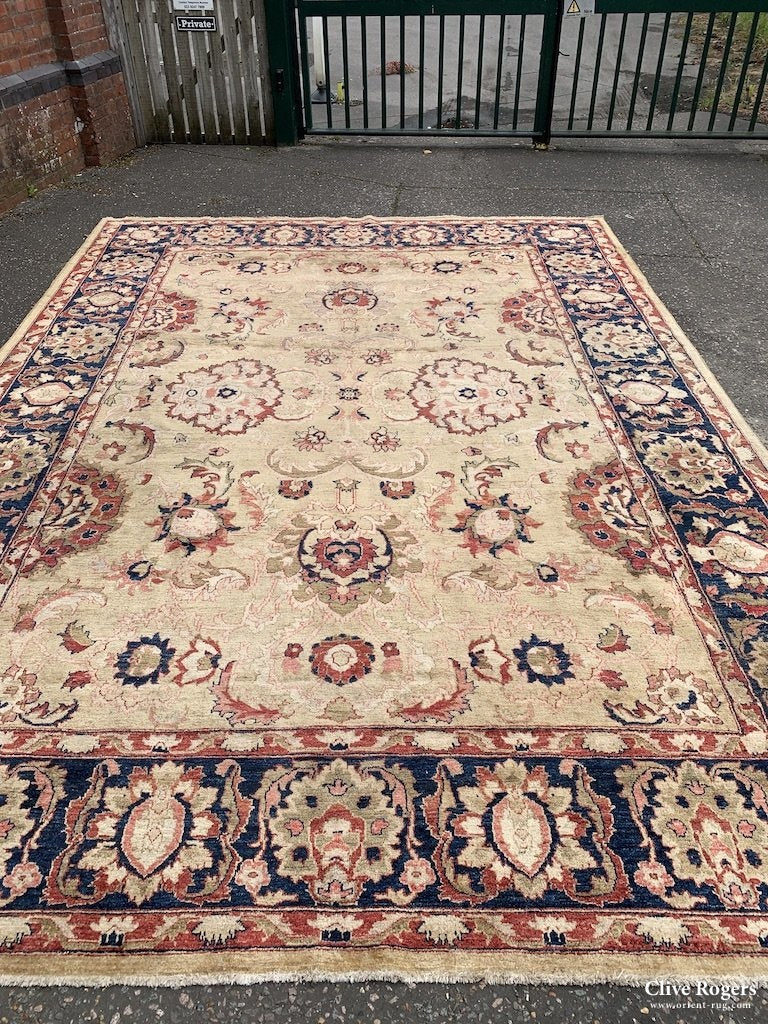 Chobi Nwfp Zeigler All Over Design Carpet On Buff Ground (423 X 298Cm)