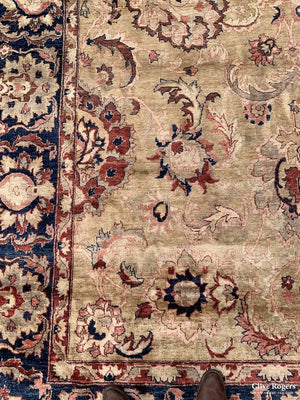 Chobi Nwfp Zeigler All Over Design Carpet On Buff Ground (423 X 298Cm)