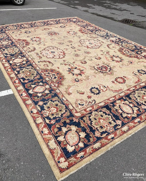 Chobi Nwfp Zeigler All Over Design Carpet On Buff Ground (423 X 298Cm)