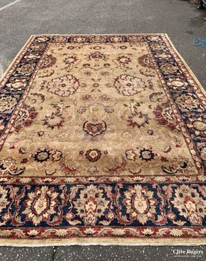 Chobi Nwfp Zeigler All Over Design Carpet On Buff Ground (423 X 298Cm)