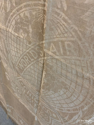 Commemorative Silk Cover Chicago Worlds Fair 1892 & 3 (196 X 130Cm)