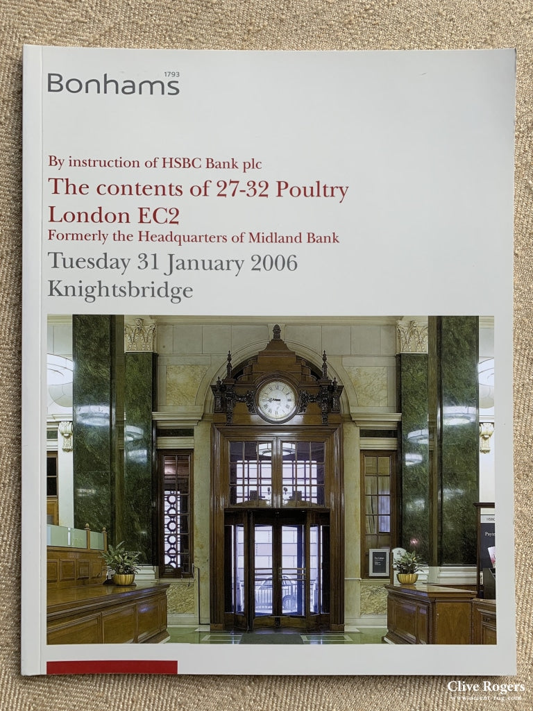 Contents Of 27-32 Poultry London Bonhams 31 Jan 2006