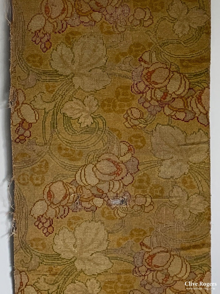 Two Antique Art Nouveau Chenille Carpeting (2) (Af) Circa 1900 Runner