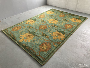 Turkish Hand Knotted Carpet In The Donegal Manner New Carpet
